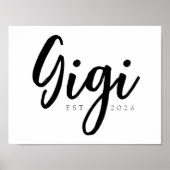 永遠のGigi設立年 エレガントファミリースクリプト ポスター (正面)