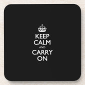 永遠のKeep Calm and Carry Onやる気を起こさせる、 コースター (正面)