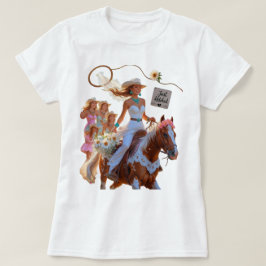 永遠へのサマー・ライド – カウガールのウェディング・ブリス Tシャツ