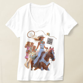 永遠へのサマー・ライド – カウガールのウェディング・ブリス Tシャツ