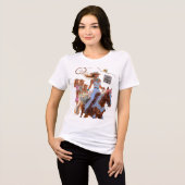 永遠へのサマー・ライド - カウガールの結婚式の幸せ トライブレンドTシャツ (正面全面)