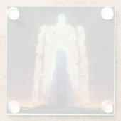 永遠への扉ファンタジーSci-Fiアート ガラスコースター (裏面)