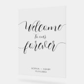 永遠エレガントにようこそ結婚こそ アクリルサイン (傾斜)