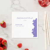 永遠エレガントに今日の紫色の花を始める スタンダードカクテルナプキン (インサイチュ)