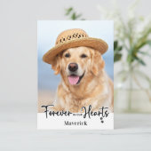 永遠エレガントに私たちのハートでペット記念写真 サンキューカード (スタンド正面)