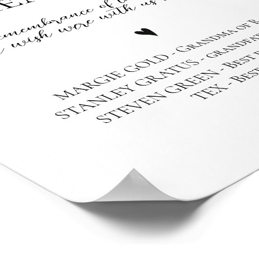 永遠エレガントに私たちのハートの結婚サインで ポスター (角)