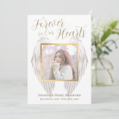 永遠エレガントに私たちのハートエンジェルウィングス写真 サンキューカード (スタンド正面)