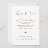 永遠エレガントに私たちのハートエンジェルウィングス写真 サンキューカード (裏面)