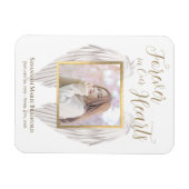 永遠エレガントに私たちのハートエンジェルウィングス写真 マグネット (横)