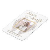 永遠エレガントに私たちのハートエンジェルウィングス写真 マグネット (左側)