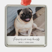 永遠エレガントに私たちのハートペット記念碑 メタルオーナメント (正面)