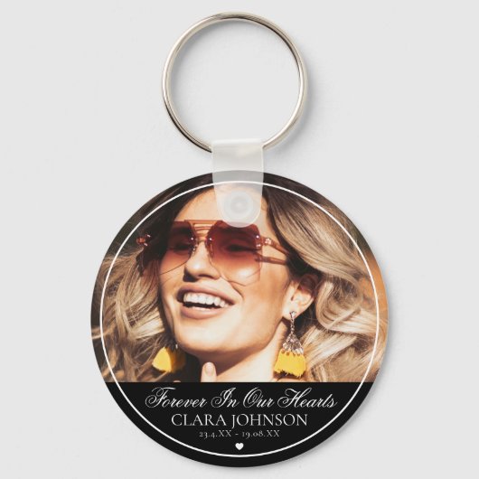 永遠エレガントに私たちのハート記念写真 キーホルダー (正面)