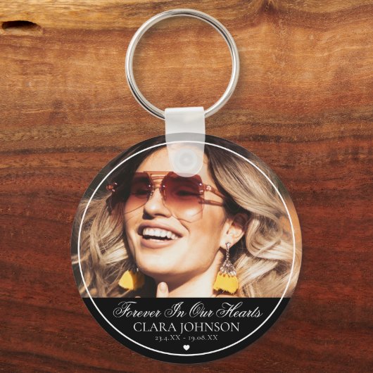 永遠エレガントに私たちのハート記念写真 キーホルダー (正面)
