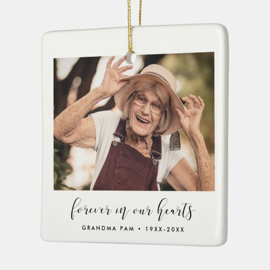 永遠エレガントに私たちのハート記念写真 セラミックオーナメント (左)