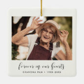 永遠エレガントに私たちのハート記念写真 セラミックオーナメント (裏面)