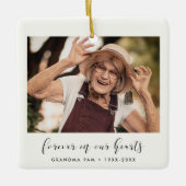 永遠エレガントに私たちのハート記念写真 セラミックオーナメント (正面)