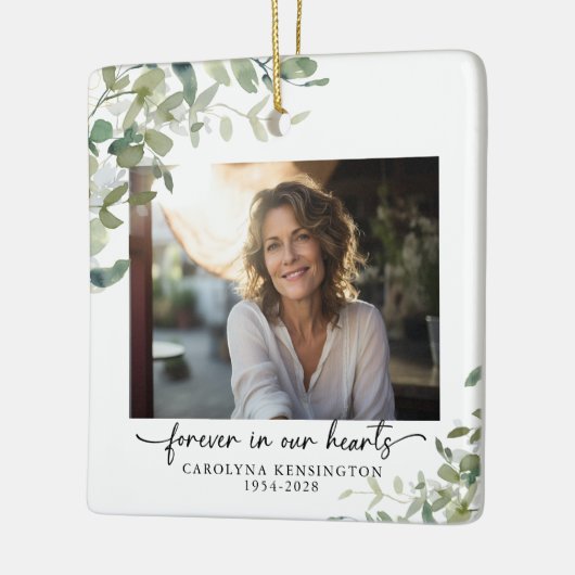 永遠エレガントに私たちのハート記念写真 セラミックオーナメント (左)