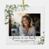 永遠エレガントに私たちのハート記念写真 セラミックオーナメント (正面)