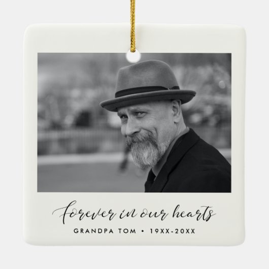 永遠エレガントに私たちのハート記念碑 セラミックオーナメント (裏面)