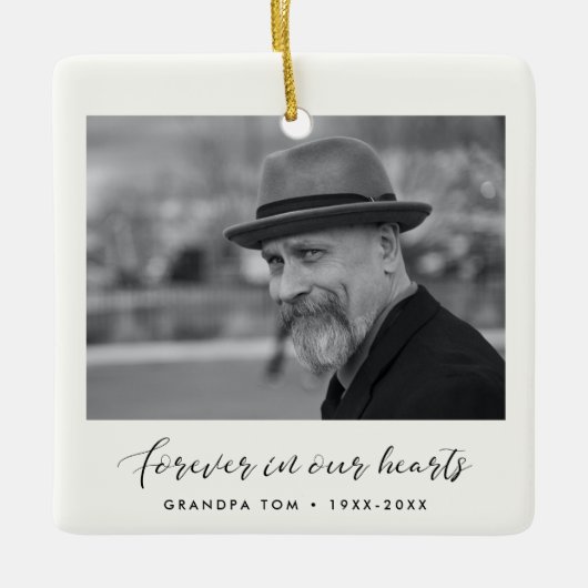 永遠エレガントに私たちのハート記念碑 セラミックオーナメント (正面)