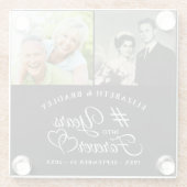 永遠エレガントに2枚の写真を掲載 ガラスコースター (裏面)