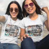 永遠エレガントに8枚の写真が手書きモダン Tシャツ