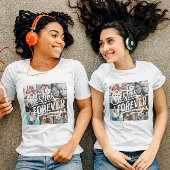 永遠エレガントに8枚の写真が手書きモダン Tシャツ