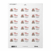 永遠エレガントのイラストレーションサンタ・トナカイ ラベル (フルシート)