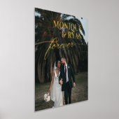 永遠エレガントの写真に名前を結婚ロマンチック 箔ポスター (レイダウン)