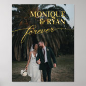 永遠エレガントの写真に名前を結婚ロマンチック 箔ポスター (正面)