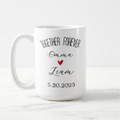 永遠カスタムのマグ結婚の贈り物 コーヒーマグカップ (左)