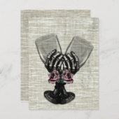 永遠ゴシックヴィンテージブライダルシャワー招待 インビテーションポストカード (正面/裏面)