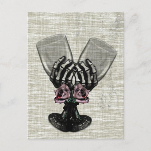 永遠ゴシックヴィンテージブライダルシャワー招待 インビテーションポストカード (正面)