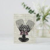 永遠ゴシックヴィンテージブライダルシャワー招待 インビテーションポストカード (スタンド正面)