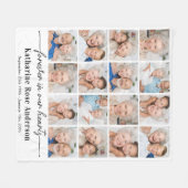 永遠シンプルに私たちのハートで数々の写真記念 フリースブランケット (正面(横))