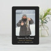 永遠シンプルに私たちのハート写真葬儀 サンキューカード (スタンド正面)