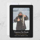 永遠シンプルに私たちのハート写真葬儀 サンキューカード (正面)