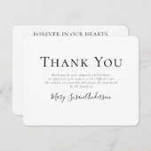 永遠シンプルに私たちのハート写真記念 サンキューカード (正面/裏面)