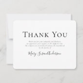 永遠シンプルに私たちのハート写真記念 サンキューカード (正面)