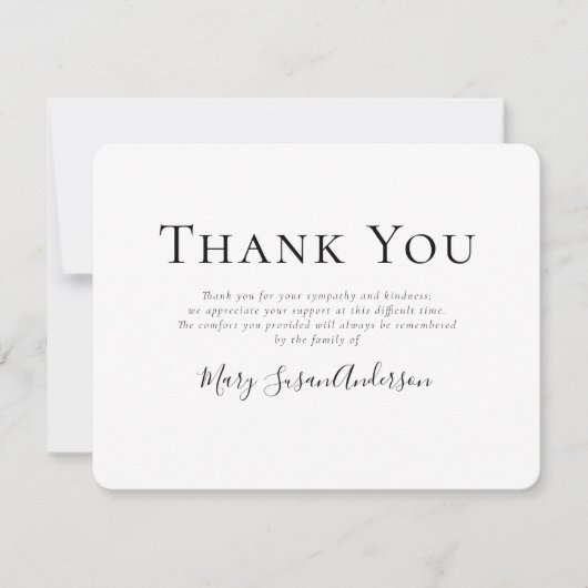 永遠シンプルに私たちのハート写真記念 サンキューカード (正面)