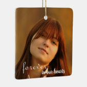 永遠シンプルに私たちのハート写真記念 セラミックオーナメント (右)