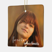 永遠シンプルに私たちのハート写真記念 セラミックオーナメント (左)
