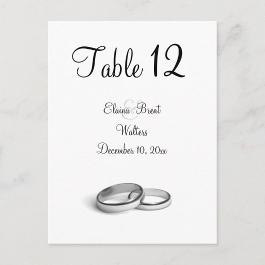 永遠テーブル番号 ポストカード (正面)