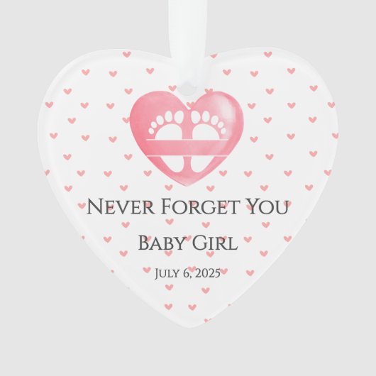 永遠ハートオーナメント流産キープサケ オーナメント (正面)
