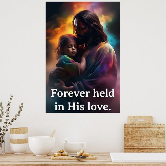 永遠パーソナライズされたに彼の愛に抱き込まれる ポスター (キッチン)