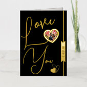 永遠パーソナライズされたに愛するバレンタインデーのカード 箔シーズンカード (正面)