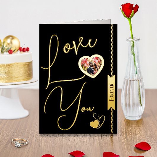 永遠パーソナライズされたに愛するバレンタインデーのカード 箔シーズンカード