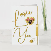 永遠パーソナライズされたに愛するバレンタインデーのカード 箔シーズンカード (正面)