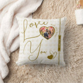 永遠パーソナライズされたに愛するバレンタインデー クッション (ブランケット)