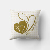 永遠パーソナライズされたに愛するバレンタインデー クッション (裏面)